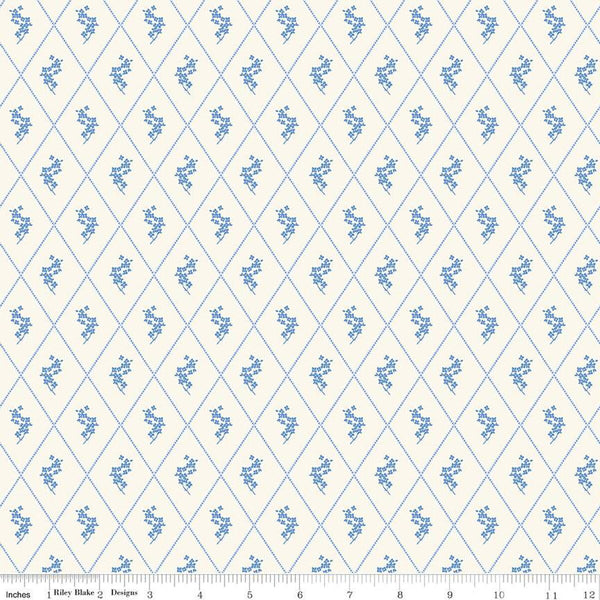 Riley Blake Penelope 16642 Cream Diamonds By The Yard