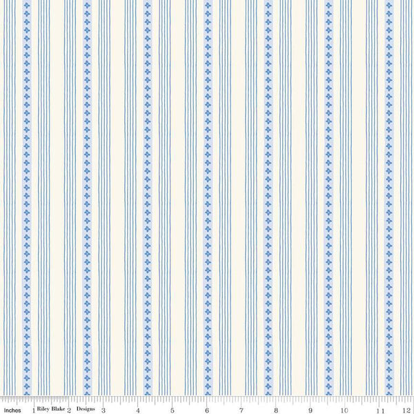 Riley Blake Penelope 16645 Cream Stripes By The Yard