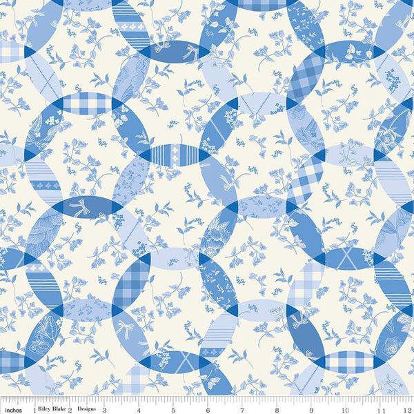 Riley Blake Penelope 16647 Cream Cheater Print By The Yard