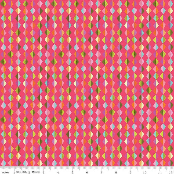 Riley Blake Zinnias CD16696 Hot Pink Kites 1.875 YARDS