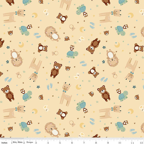 Riley Blake Baby Boy C16761 Yellow Animals By The Yard