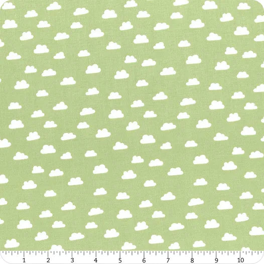 Riley Blake Baby Girl C16773 Green Clouds By The Yard