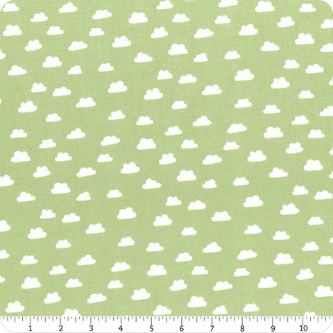Riley Blake Baby Girl C16773 Green Clouds By The Yard