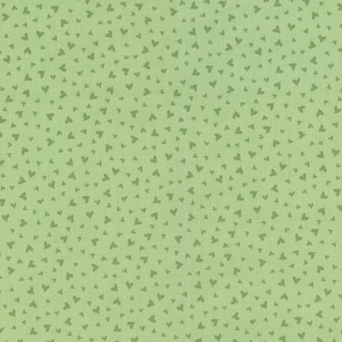 Riley Blake Baby Girl C16776 Green Hearts By The Yard