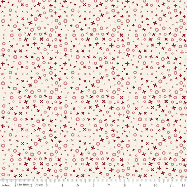 Riley Blake Love You Always C16872 Cream XO'x By The Yard