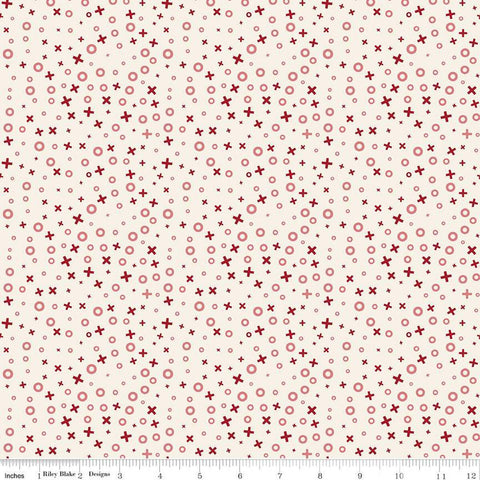 Riley Blake Love You Always C16872 Cream XO'x By The Yard