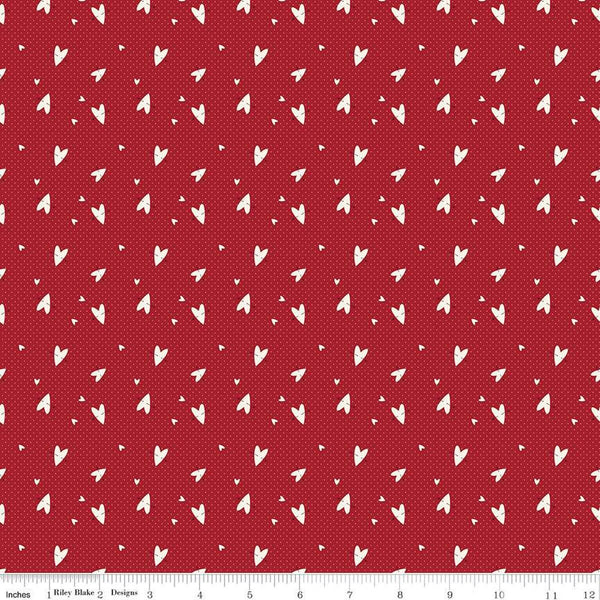 Riley Blake Love You Always C16874 Red Hearts By The Yard