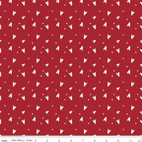 Riley Blake Love You Always C16874 Red Hearts By The Yard