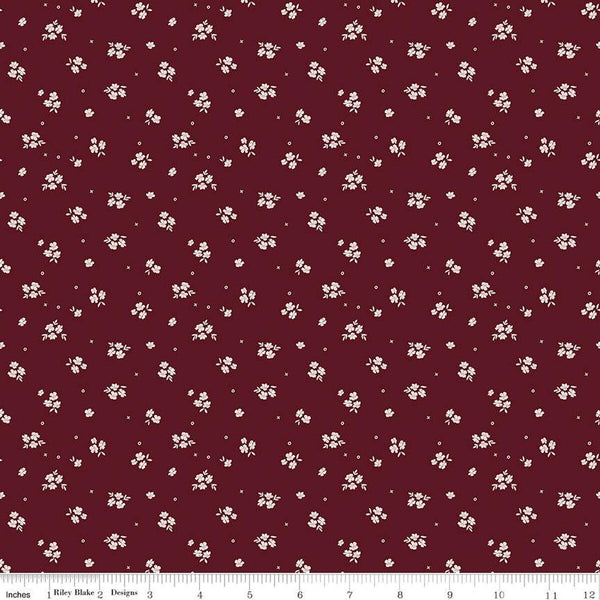 Riley Blake Love You Always C16875 Maroon Always Ditsy By The Yard
