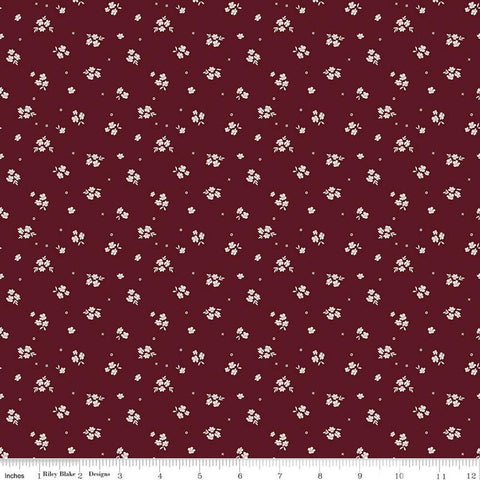 Riley Blake Love You Always C16875 Maroon Always Ditsy By The Yard