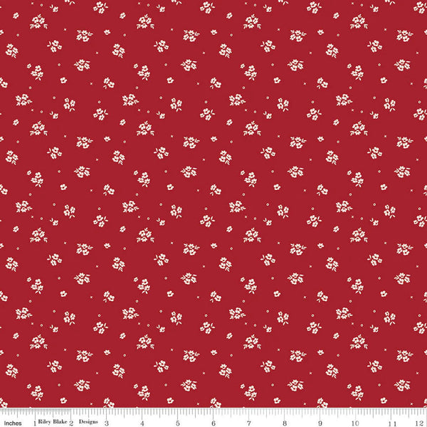 Riley Blake Love You Always C16875 Red Always Ditsy By The Yard