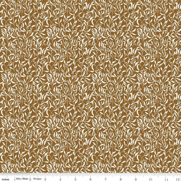 Riley Blake Let's Wander C16884 Brown Leaflets By The Yard
