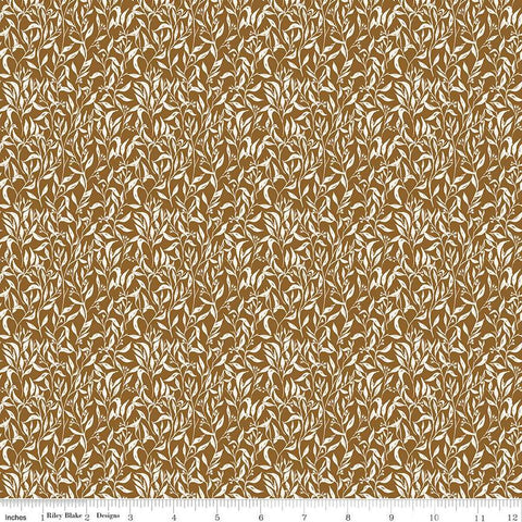 Riley Blake Let's Wander C16884 Brown Leaflets By The Yard