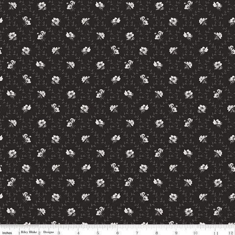 Riley Blake Ink & Ivory C16912 Ink Flower Trellis By The Yard