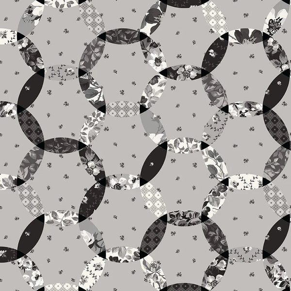 Riley Blake Ink & Ivory C16916 Gray Cheater Print By The Yard