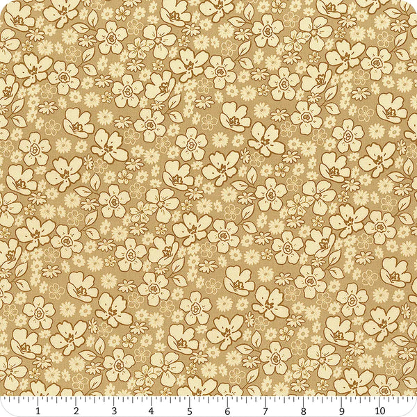 Riley Blake Morning Latte C16923 Camel Tonal Floral By The Yard