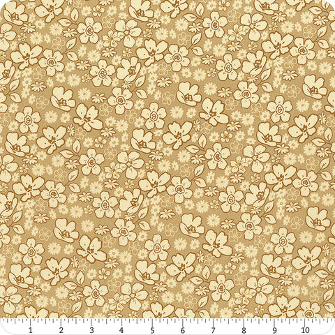 Riley Blake Morning Latte C16923 Camel Tonal Floral By The Yard