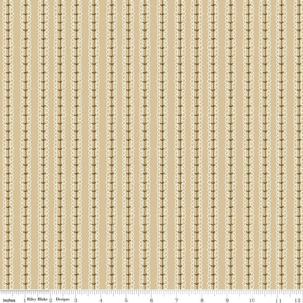 Riley Blake Morning Latte C16927 Camel Stripes By The Yard