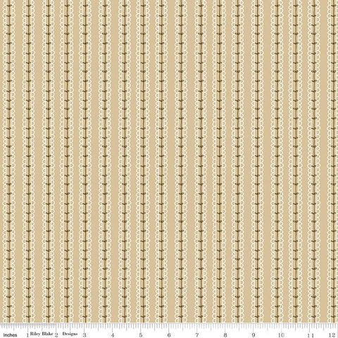 Riley Blake Morning Latte C16927 Camel Stripes By The Yard