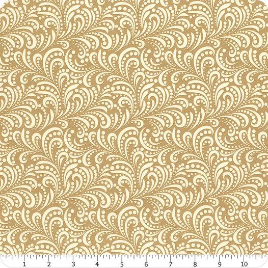 Riley Blake Morning Latte C16928 Camel Swirls 1.25 YARDS