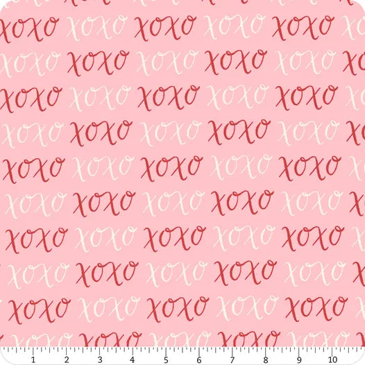 Riley Blake Letters To Cupid C16983 Pink XOXO By The Yard