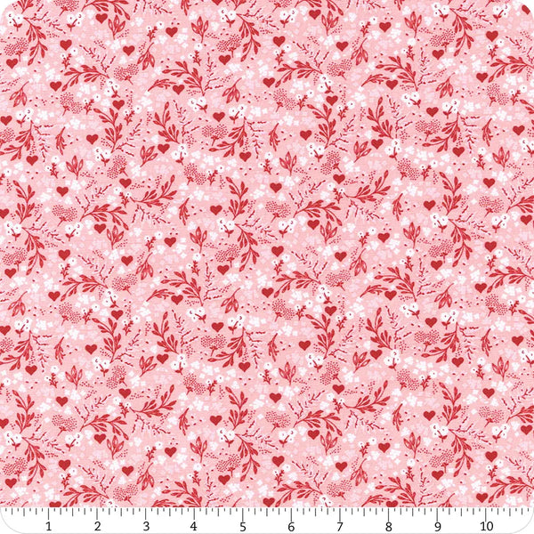 Riley Blake Letters To Cupid C16984 Pink Ditsy Floral By The Yard