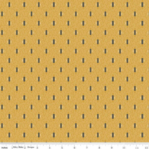 Riley Blake Vera's Garden C16994 Gold Dashes By The Yard