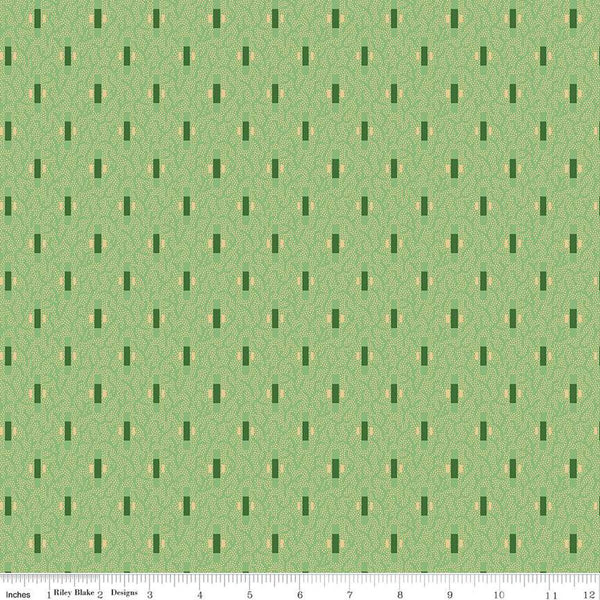 Riley Blake Vera's Garden C16994 Green Dashes By The Yard