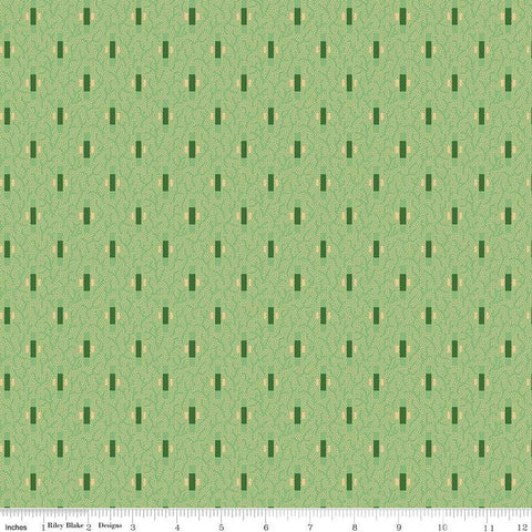 Riley Blake Vera's Garden C16994 Green Dashes By The Yard
