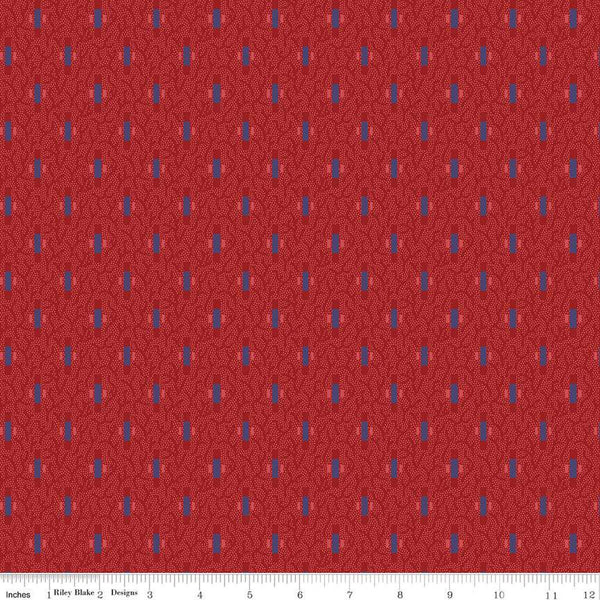 Riley Blake Vera's Garden C16994 Red Dashes 1.125 YARDS