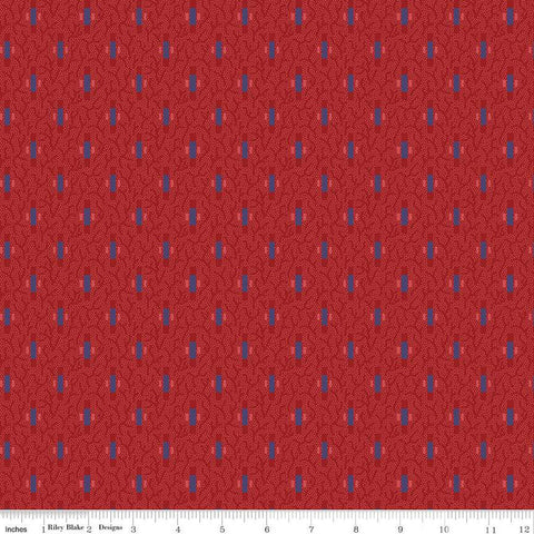 Riley Blake Vera's Garden C16994 Red Dashes 1.125 YARDS