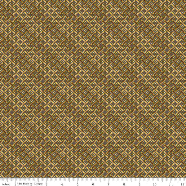 Riley Blake Vera's Garden C16995 Brown Basket Weave By The Yard