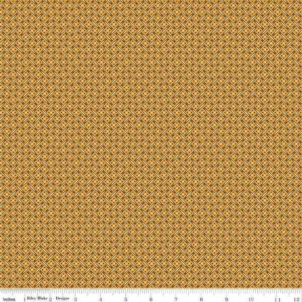 Riley Blake Vera's Garden C16995 Gold Basket Weave By The Yard