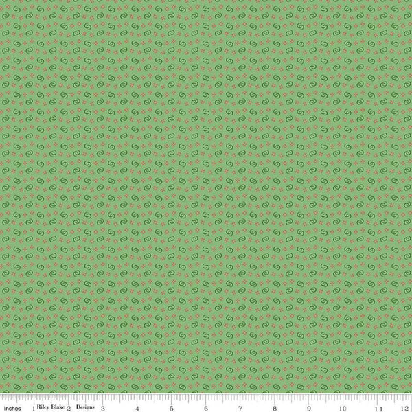 Riley Blake Vera's Garden C16996 Green Circles By The Yard