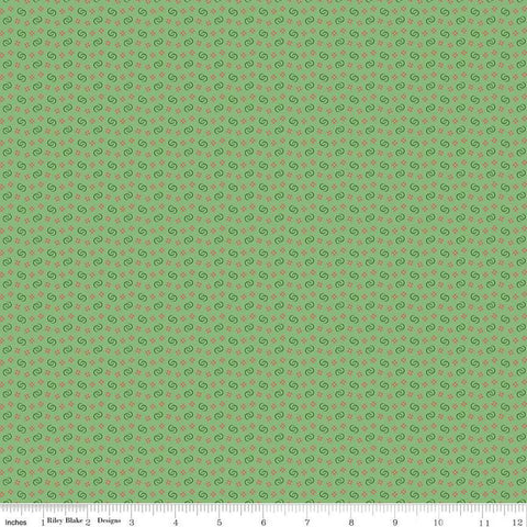 Riley Blake Vera's Garden C16996 Green Circles By The Yard