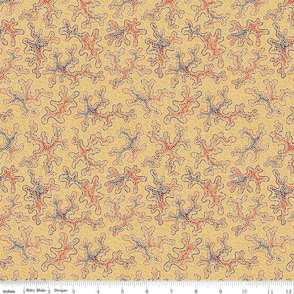 Riley Blake Vera's Garden C16998 Gold Dot Art 1.66 YARDS