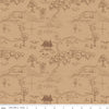 Riley Blake Winnie The Pooh C17001 Brown Map By The Yard