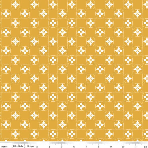 Riley Blake Utah C17023 Gold Quilt Squares By The Yard