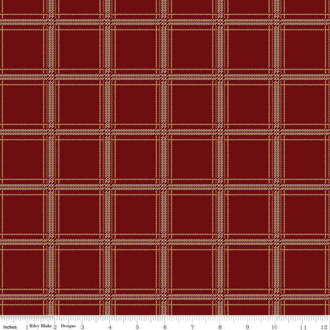 Riley Blake Plaid-Venture Club C17041 Mahogany Hunter By The Yard
