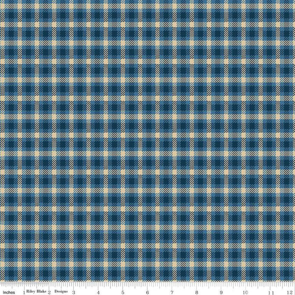 Riley Blake Plaid-Venture Club C17042 Blue Scout By The Yard