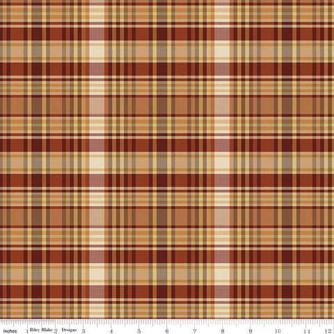 Riley Blake Plaid-Venture Club C17045 Nutmeg Fisher By The Yard