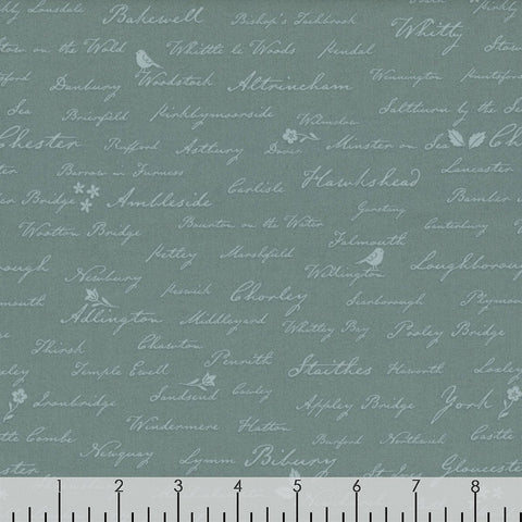 Riley Blake Ambleside C17116 Teal Town Names By The Yard