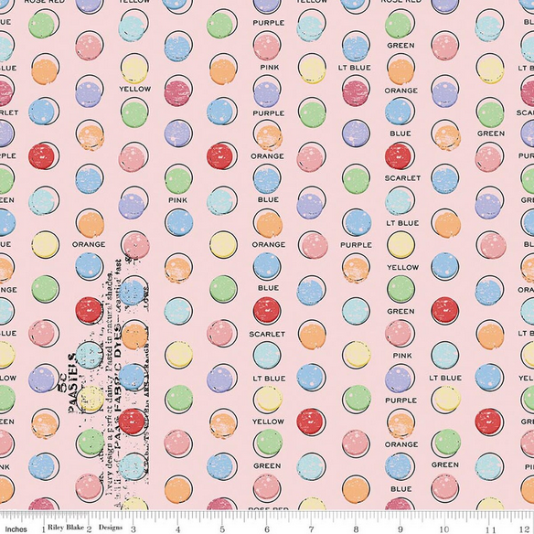 Riley Blake Egg Hunt C17146 Pink Egg Dye Dots By The Yard