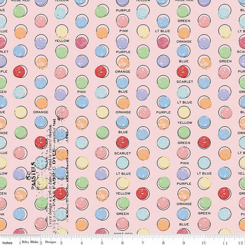Riley Blake Egg Hunt C17146 Pink Egg Dye Dots By The Yard