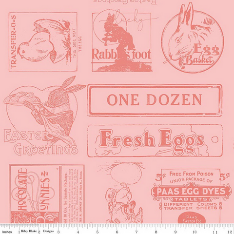 Riley Blake Egg Hunt C17148 Pink Easter Ads By The Yard