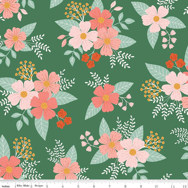 Riley Blake Meadow Moments C17230 Green Main By The Yard
