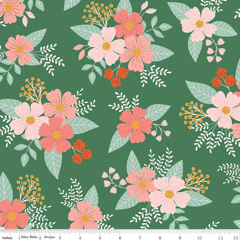 Riley Blake Meadow Moments C17230 Green Main By The Yard