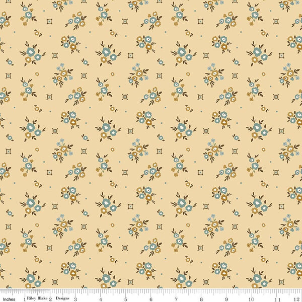 Riley Blake Renew C17281 Yellow Floral By The Yard