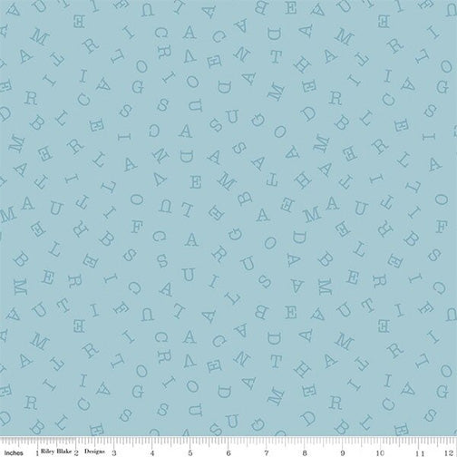 Riley Blake Sew America CD17352 Blue America Word Search By The Yard