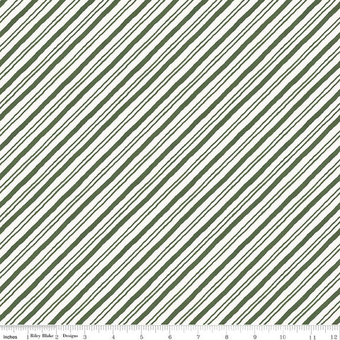 Riley Blake Holiday Spirit CD17465 Green Stripes By The Yard